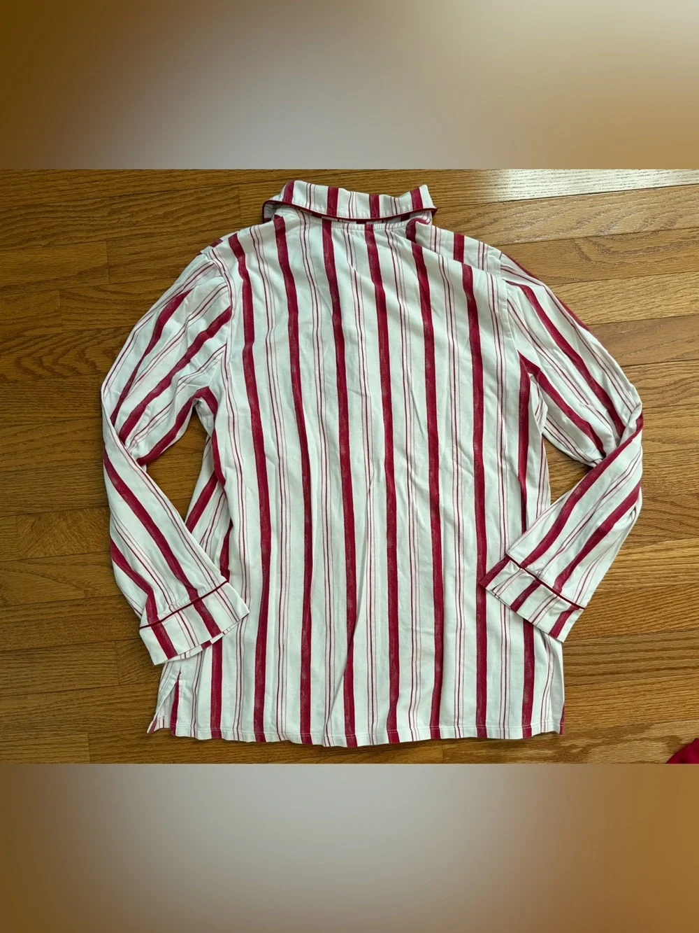 Soma Red Candy Cane Stripe Pajama Set Cotton Modal